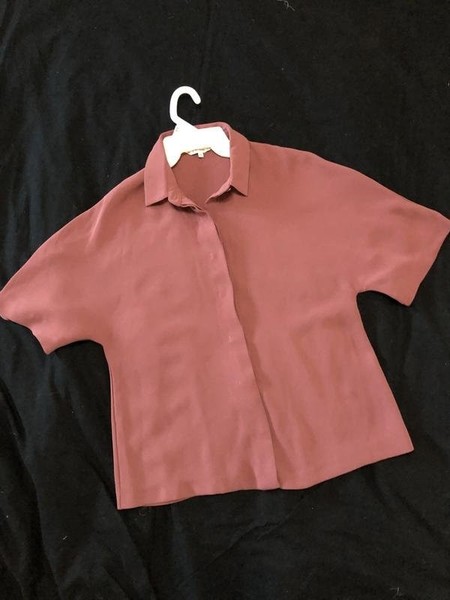 Women & Other Stories Shirt Brown Polyester 36 / S #3FW2