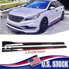 For Hyundai Elantra 86.6" Side Skirts Splitter Spoiler Body Extension Glossy Red