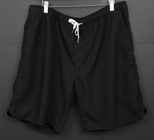 Fair Harbor Men's Black Anchor 8" Lined Performance Drawstring Shorts Size 2XL