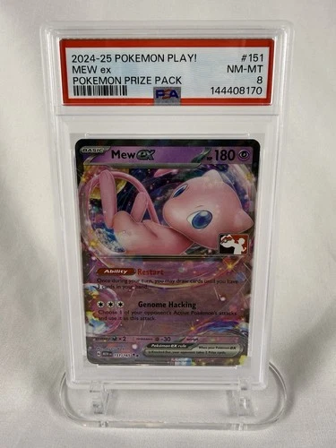 Pokemon Play! Pokemon Prize Pack Mew Ex 151/165 PSA 8 Stamp Stamped Promo