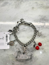 COACH Crystal Motif Chain Bag Charm CCX4 LHMulti NWT Silver