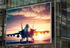 FIGHTER JET AIRCRAFT POSTER SUNSET WAR AIRCRAFT MILITARY PRINT ART A3 A4 SIZE