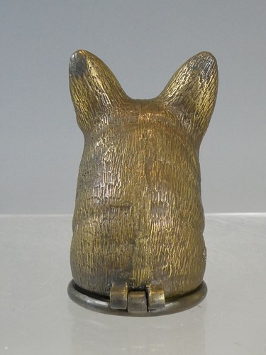 Decorative Brass French Bulldog Vesta Match strike - 第 5/8 張圖片