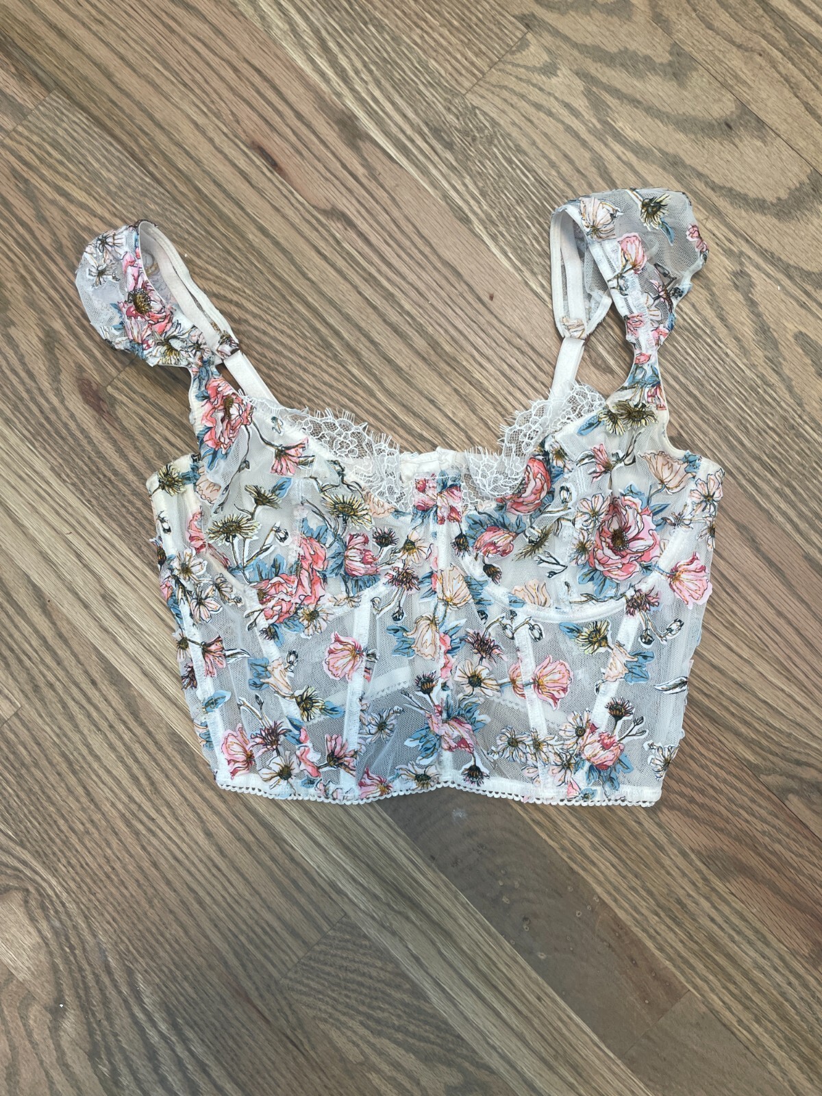 Victoria's Secret Flower Corset with Zip back Women… Gem