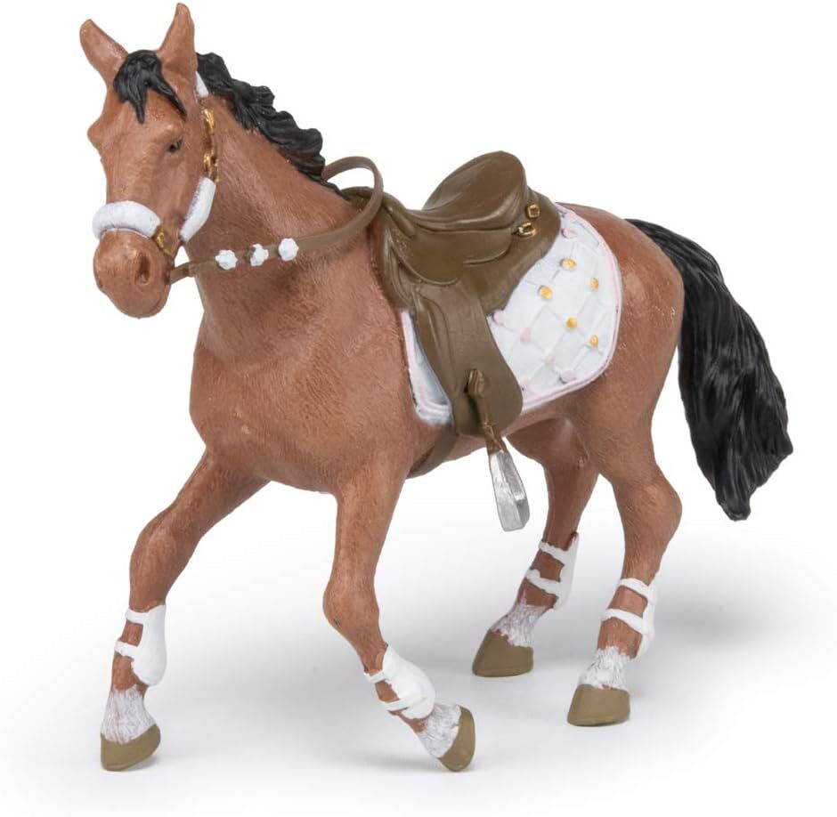 Фигурка ДЕВОЧКИ-ЛОШАДИ, ЖЕРЕБЯТА И ПОНИ для зимнего катания Papo 51553, разноцветная