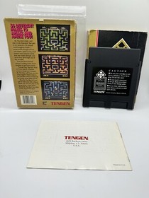 Ms. Pac-Man - Unlicensed TENGEN Nintendo NES Complete CIB Rare Nice!