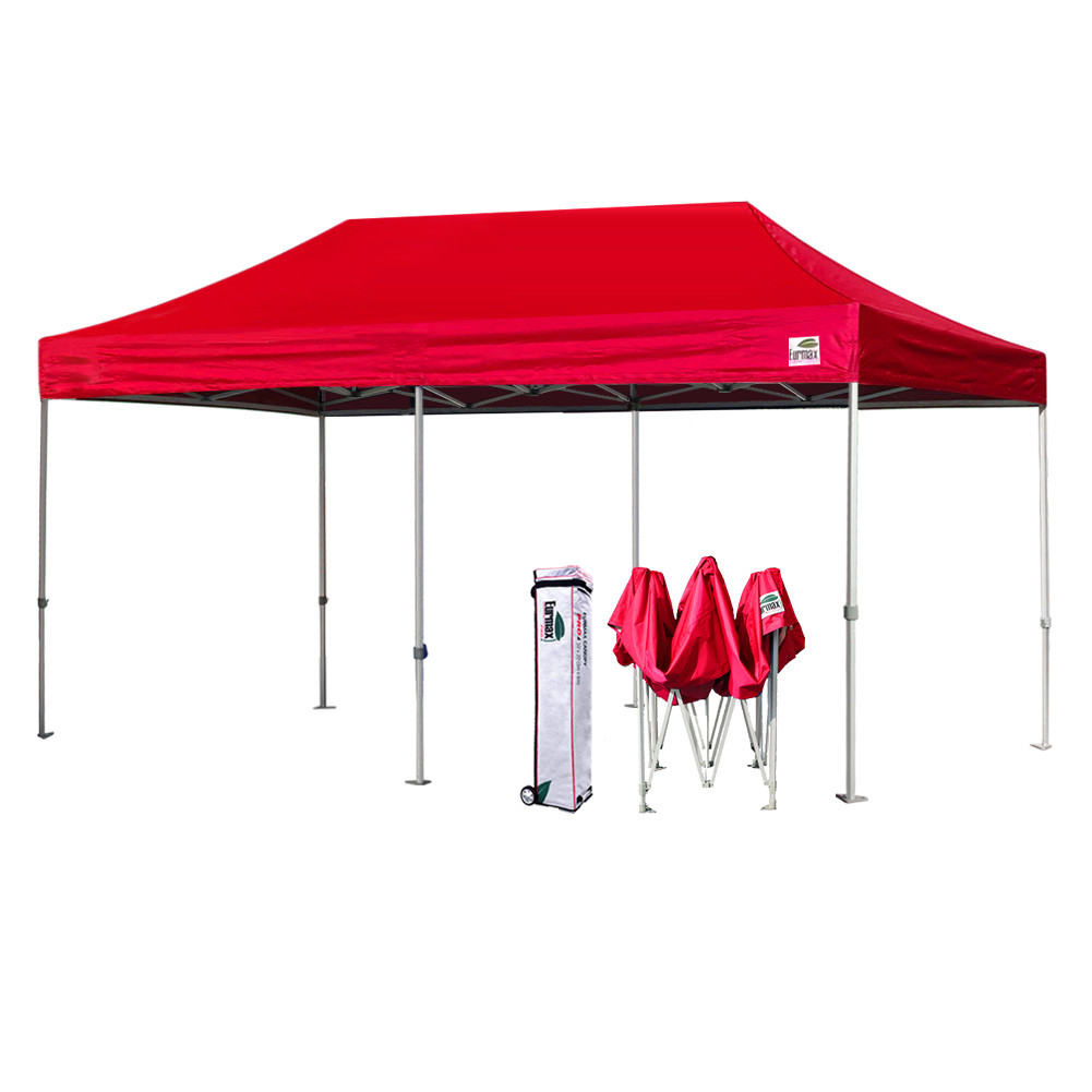 Full Aluminum Ez Pop Up Canopy Outdoor Gazebo Party Show Tent W/Wheeled Bag  