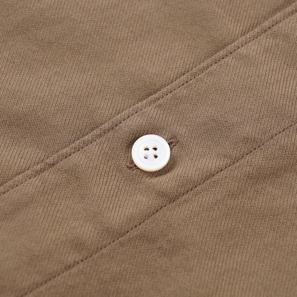 Camisa de vestir Finamore Napoli F/W 24-25 algodón-cachemira 15,75 (UE 40) NUEVA CON ETIQUETAS Foto 2 de 4