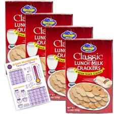 Heritage Mills Lunch Crackers 4pk (12.3oz ea) PLUS kitchen conversion magnet