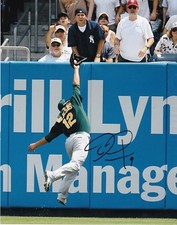 DAVID DEJESUS  OAKLAND A'S   ACTION SIGNED 8x10