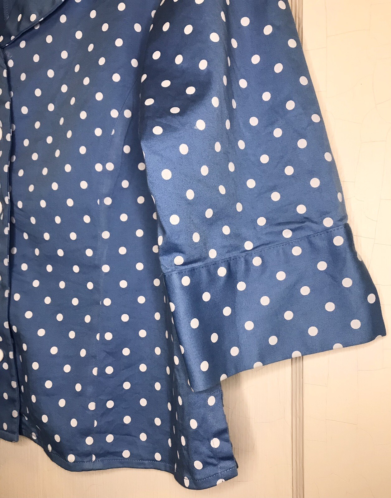 Pendleton Medium-Petite Blue Polka Dot Button 3/4… - image 6