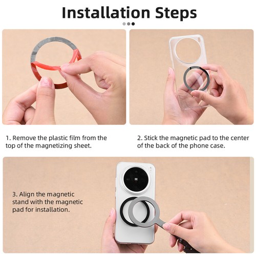 Magnetic Pocket Phone Tripod Phone Stand for MagSafe for iPhone 16 15 14 13 12 - Photo 11 sur 12