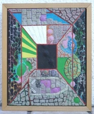 Abstract Painting on Canvas Unidentified Artist