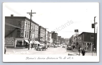 K2/ Towanda Pennsylvania RPPC Postcard c1950s Kintners Gas Station Stores 185