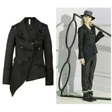 High By Claire Campbell 6 Avant Garde Wool Asymmetric Daunt Mini Coat Jacket