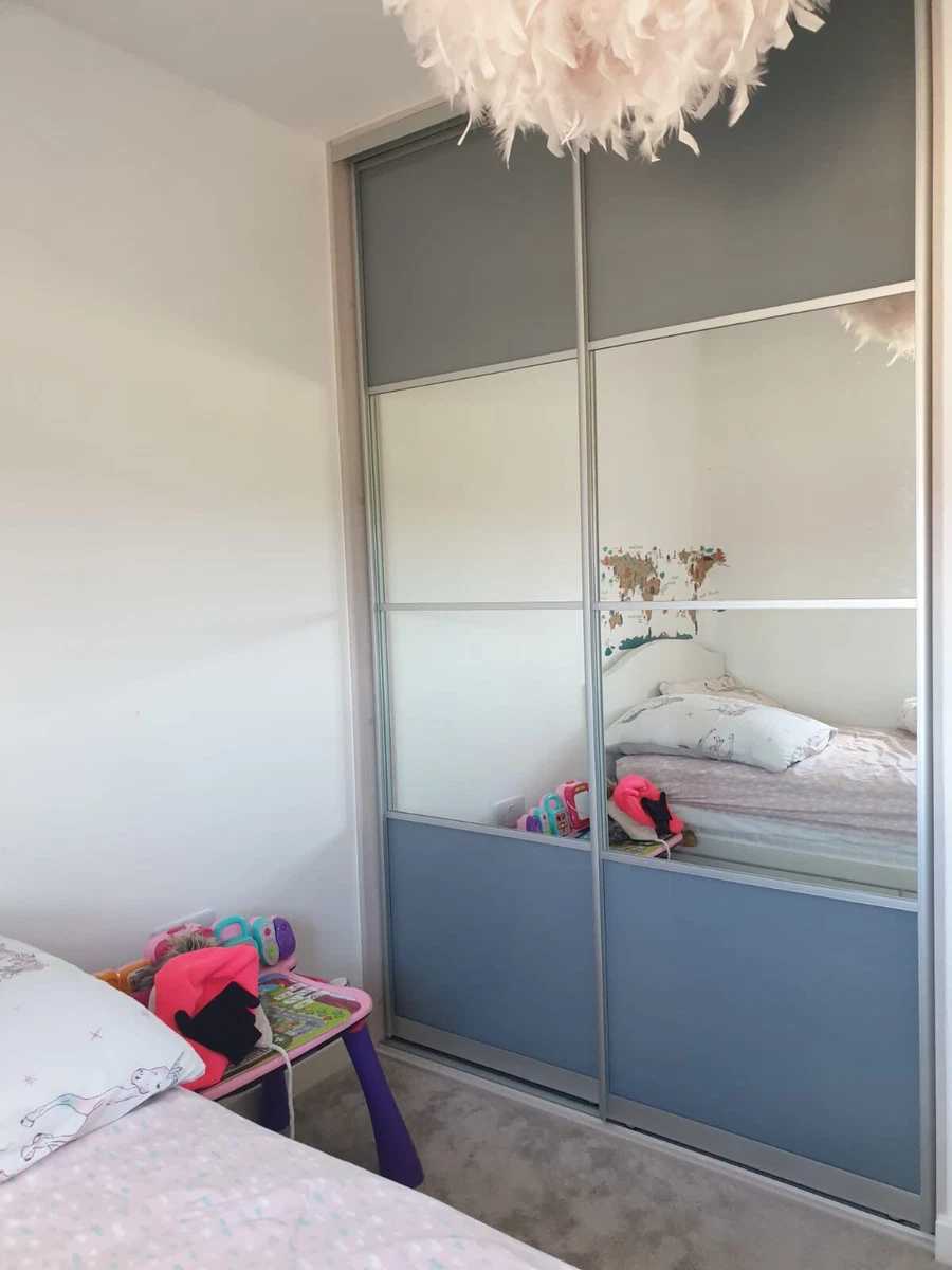 Sliding Wardrobe Mirror Glass Gloss Panel Doors. Made To Measure. Custom Design