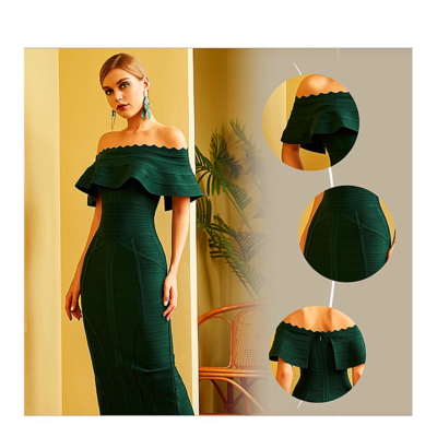 dark green bandage dress Green bodycon bandage dress size large strappy belt detail