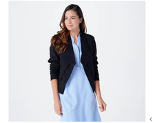 Elizabeth & Clarke Ponte Knit Blazer With Staintech Black Size 16