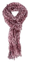 Tigertie Schal In Rosa Bordeaux Tierfell Gemustert Mit Fransen - Gr. 180 X 50 Cm