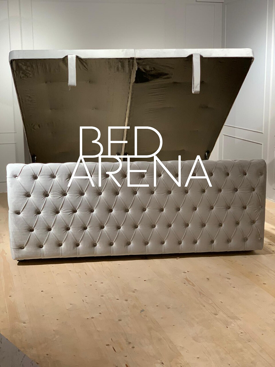 Designer Divan Mirror Storage Bed, Divan Storage Bed, Ottoman Gas Lift