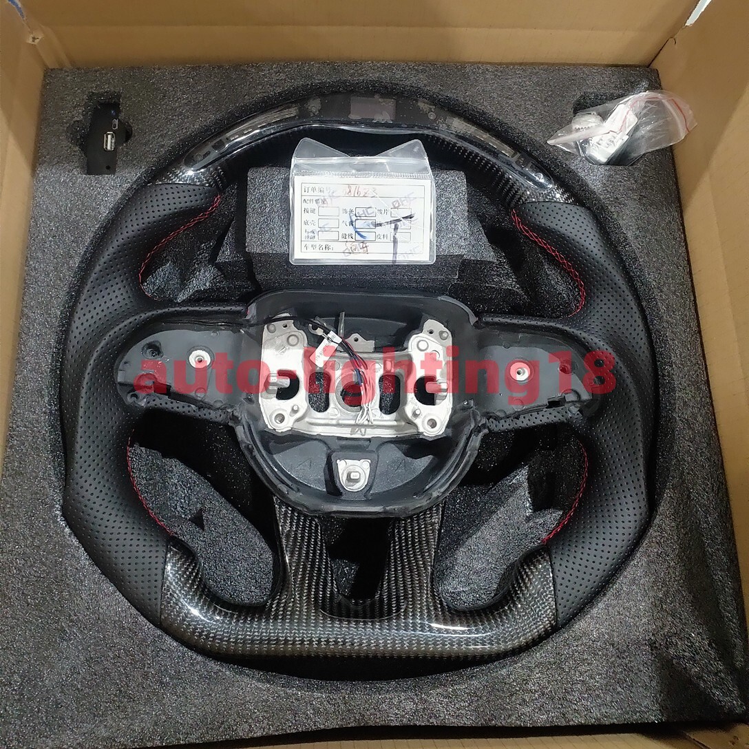 LED Carbon Fiber Steering Wheel For challenger hellcat charger srt 2015