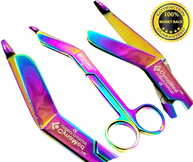 LISTER BANDAGE SCISSORS 5.5" MULTI COLOR RAINBOW COLOR SURGICAL