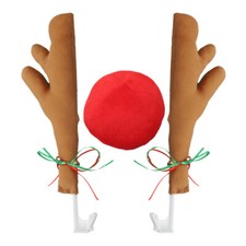 Reindeer Car Decoration Christmas Car Antlers Christmas Auto Decoration