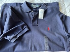 Polo Ralph Lauren Short Sleeve Polo Classic Fit Shirt Mens Size S Navy Blue NWT