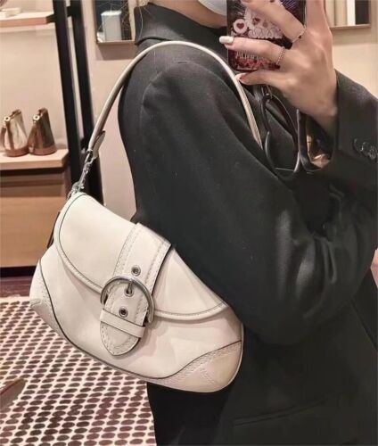 Coach CR699 Soho Schultertasche Handtasche Regeneratives Leder Outlet Weiß Neu - Bild 9 von 9