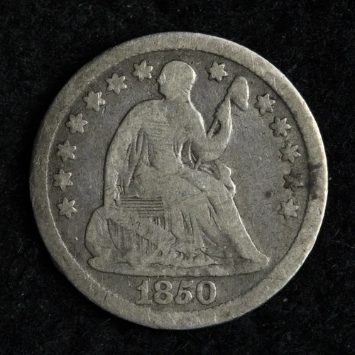 1850-P Seated Liberty Half Dime — photo from the most recent tracked eBay sale