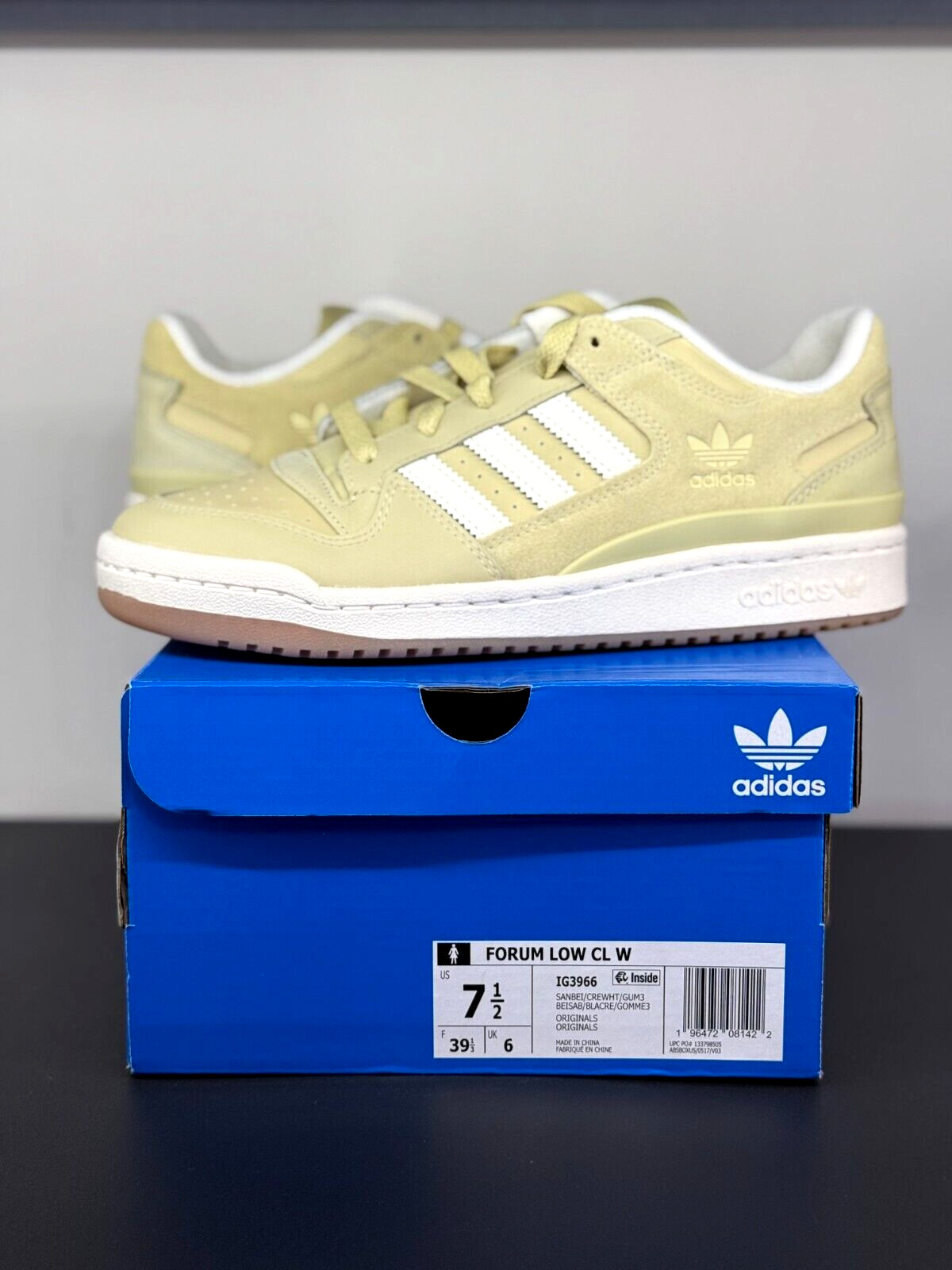 Adidas Women Size 7.5 Forum Low Originals Sandy Beige Gum Athletic Shoes IG3966