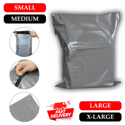 100 MAILING BAGS Grey STRONG Parcel Postage Plastic Post Poly