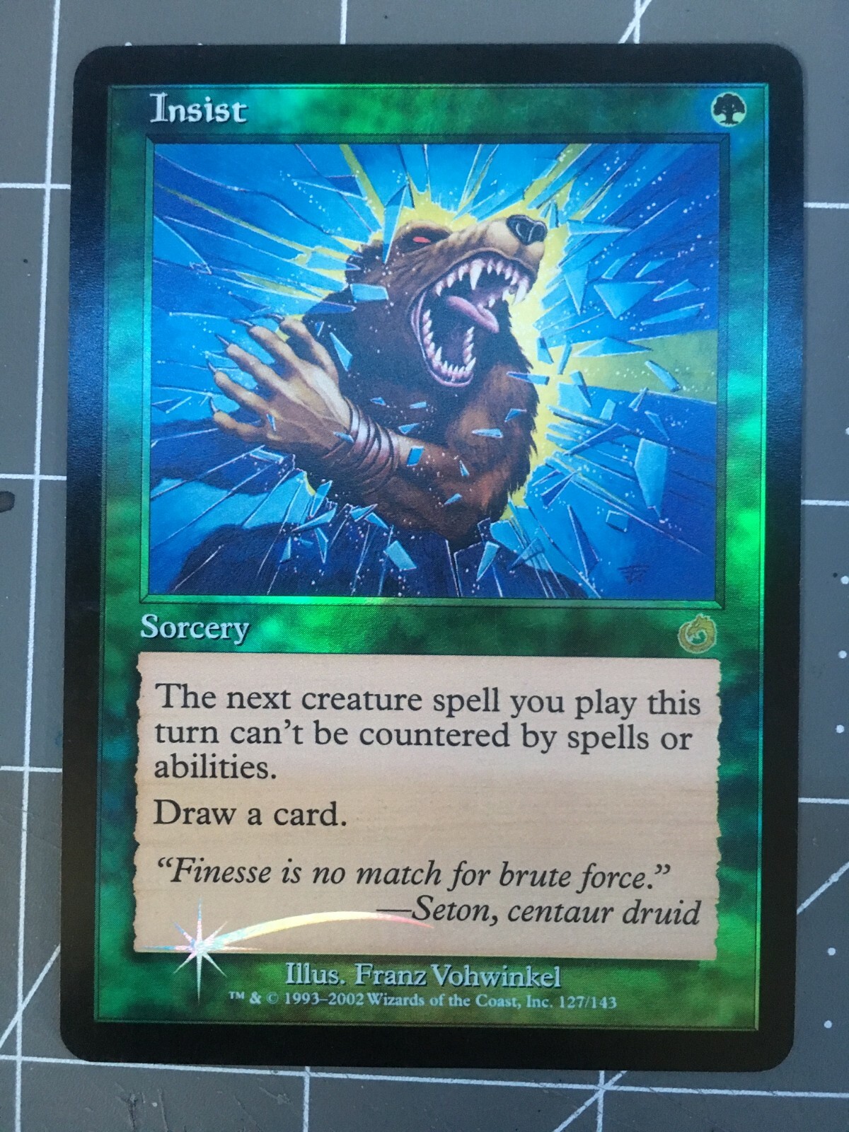 Insist, RARE FOIL, NM, MTG Torment, English
