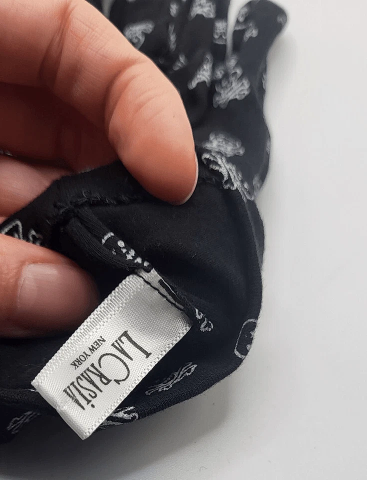 Guantes La Crasia Hechos en EE. UU. NYC Gótico Punk Calavera y Huesos Cruzados Talla Única (s) Foto 3 de 4