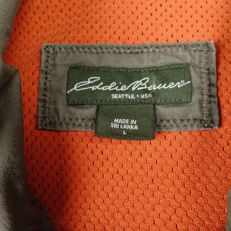 Chaqueta de campo Eddie Bauer para mujer verde oliva utilitaria bolsillos de carga talla L Foto 2 de 4