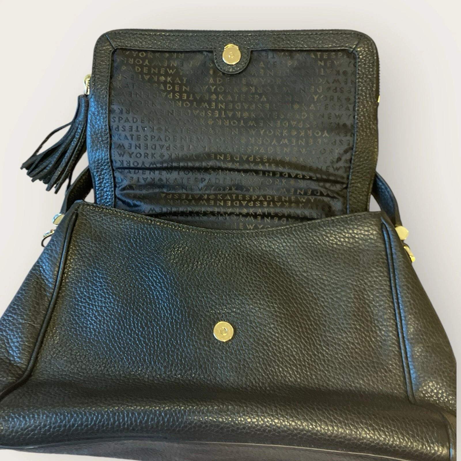 Borsa Kate Spade Miri Chester Street nera tracolla NO CINTURINO in pelle nuova senza etichette