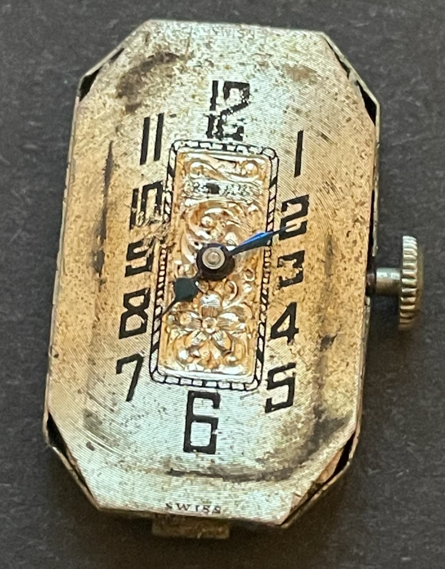 Vintage Benrus Cal A1 Watch Movement Parts Repair Art Deco 17j Swiss