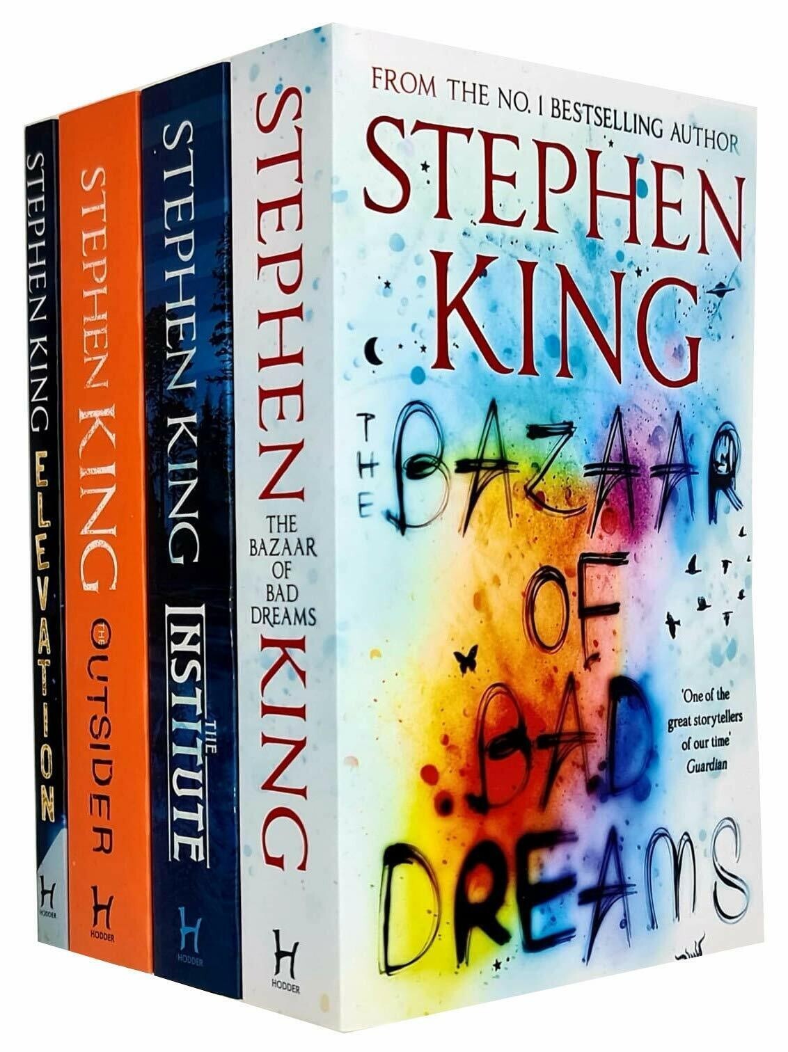 Stephen King Collection 4 Books Set(The Outsider,Elevation,The Bazaar,Institute