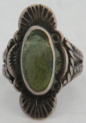 Old Fred Harvey era Native American Navajo Sterling silver Turquoise ring