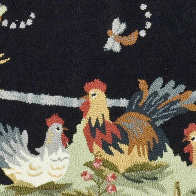 Safavieh Chelsea BLACK 7'-6" X 9'-6" Oval Area Rug - HK56B-8OV - Image 3 of 3