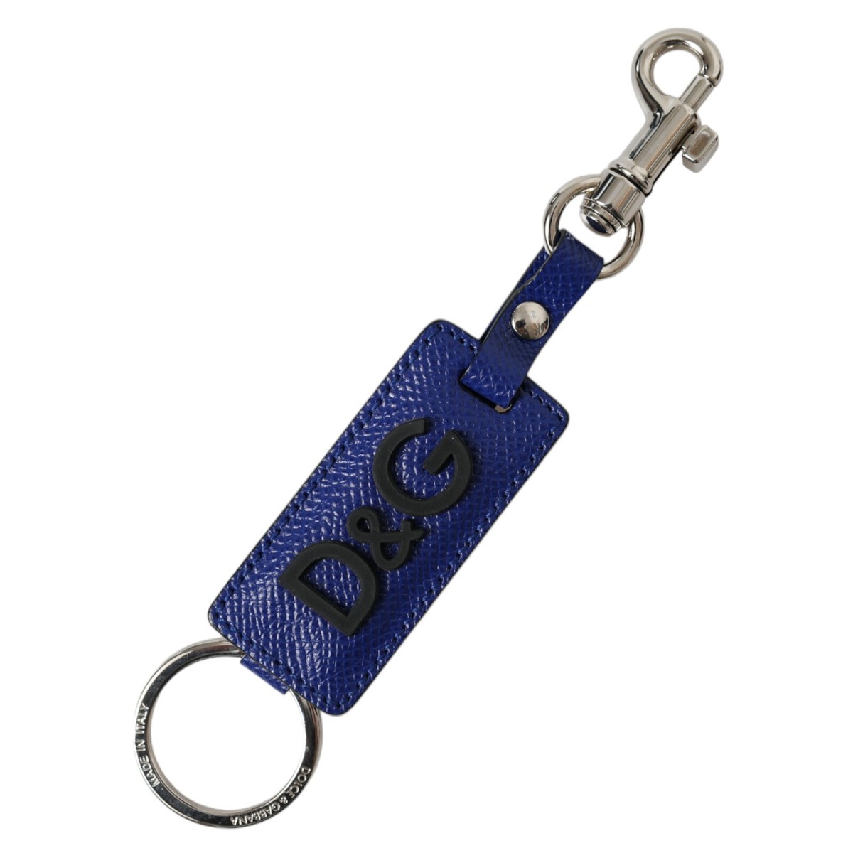 【関税＆送料込み】Dolce & Gabbana Keychains DOLCE & GABBANA Keychain Yellow Rubber DG Logo Gold Brass