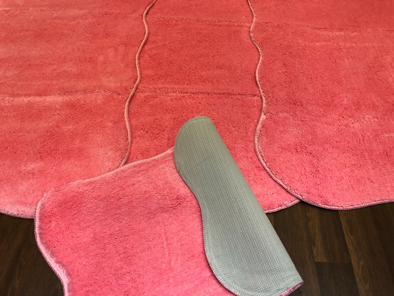 ROMANY WASHABLE GYPSY LUXURY MATS 4PC SET NON SLIP PINK RUGS 66X120CM