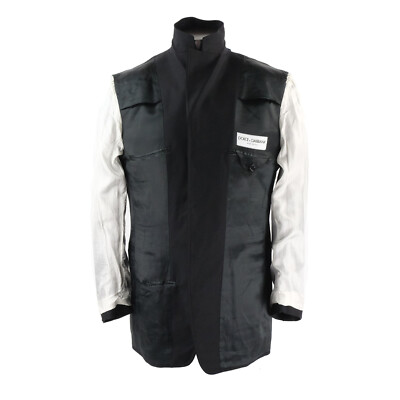 RARE DOLCE & GABBANA Sz. 42 Officer Jacket Blazer 5-Button Black
