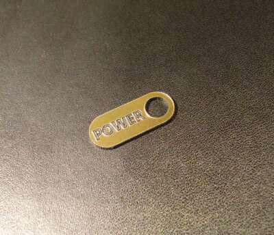Commodore 64 POWER Sticker / Aufkleber / Badge / Logo GOLD 25mm x 10mm [251c]