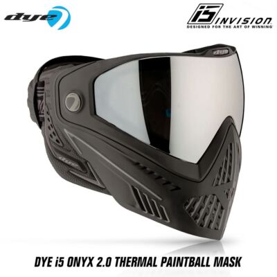Dye i5 Thermal Anti-Fog Paintball Mask Goggles - Onyx - Black / Grey