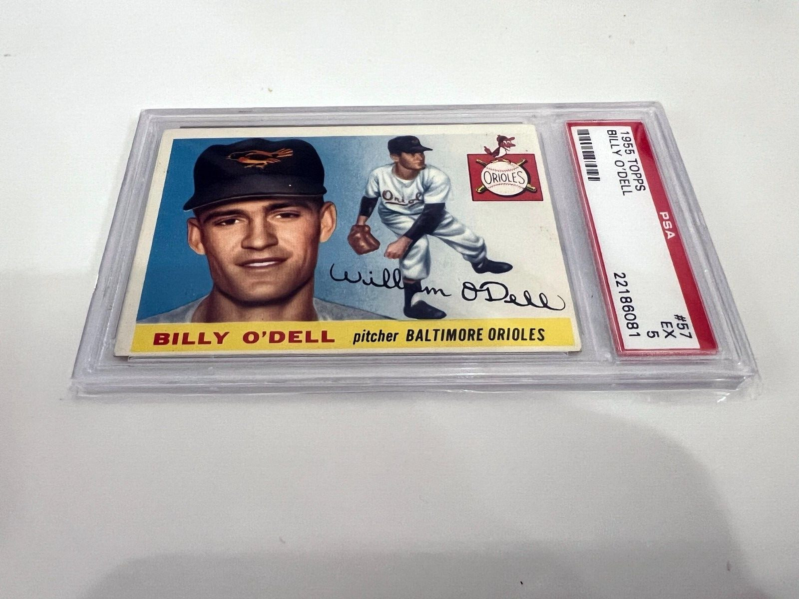 1955 Topps #57 BILLY O'DELL (SET BREAK) PSA 5 EX