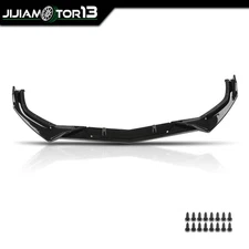 Front Lip Splitter Fit For Honda Civic EX LX Sport Sedan 2016-2021 Glossy Black