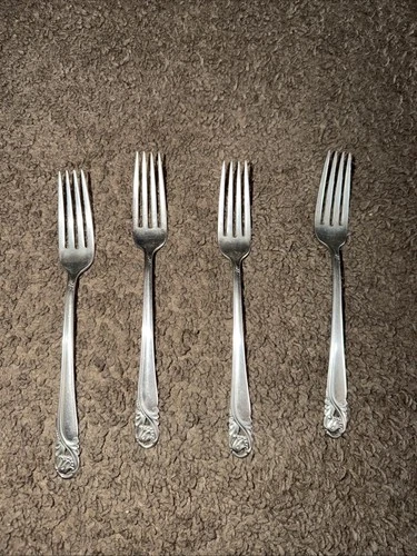 International Sterling Silver  - 4 Dinner Forks - Spring Glory - 201 grams