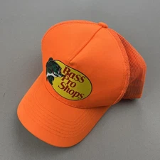 Bass Pro Shops Hat Cap Snapback Orange Mesh Trucker Outdoor Sportsman Hunting