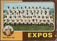 1975 Topps #101 Montreal Expos / Gene Mauch TC, MGR, CL Baseball PR